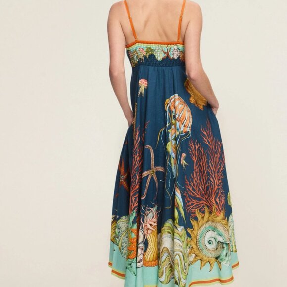 Alamais Dorian Marine Life Jellyfish Pattern Sun Dress - Picture 3 of 14